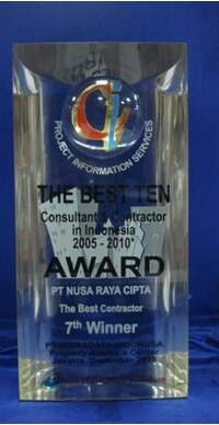 7 th Winner The Best Ten Consultant Contractor in Indonesia Award PT Nusa Raya Cipta1